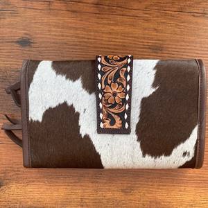 ที่จัดเก็บเครื่องประดับหนังวัวแบบพับได้ที่จับแบบม้วนได้ & กล่องใส่เครื่องประดับสำหรับเดินทาง - Product Image 4