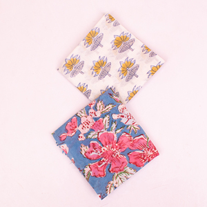 Bandana carré en coton imprimé à la main pour femme, motif floral multicolore, accessoires de mode, randonnée, sport - Product Image 2
