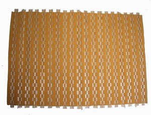 Handmade Bamboo Designer Rectangle Retro Eco-Friendly Green <b>Table</b> <b>Mat</b> with Textured Weave - Product Image 3