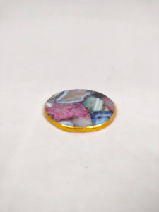 Fancy Luxury Eco-Friendly <b>Round</b> Agate <b>Placemat</b> Customized Color Stone Kitchen Table Decor - Product Image 3