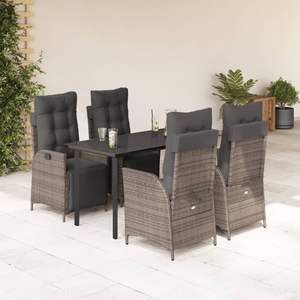Conjunto de Comedor para Jardín en Gris Oscuro - Product Image 1