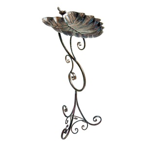 Nouveau design tendance, mangeoire à oiseaux en métal faite à la main, prix de gros, support de nettoyage, bain pour oiseaux au look élégant et décoratif - Product Image 6