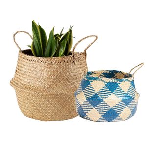 Cestas Decorativas Hechas a Mano de la Marca PHU HAO, Cestas de Paja Natural para Ropa Sucia, Organizador para Dormitorio, Baño y Sala de Estar - Product Image 1