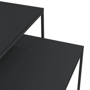 Set di 2 tavolini da caffè neri in legno tecnico e ferro, collezione da 2 pezzi - Product Image 6