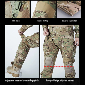 Custom Camouflage Uniform Breathable 100% Cotton Custom Logo Embroidery Outdoor Sports Training Outfit Factory Wholesale Supply - Product Image 6