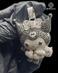 Meilleur Prix – Pendentif de Luxe Iced Out Motif Dessin Animé, Bijou Hip Hop Entièrement Sertie de Diamants, Pièce Détachée de Fournisseur Indien - Product Image 4