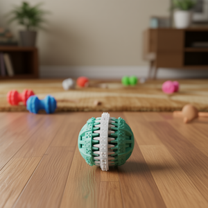 Jouet à mâcher pour animaux de compagnie en caoutchouc naturel à la menthe, Fun Tooth Ball, 7 cm - Product Image 3