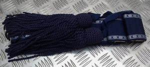 Genuine British Made <b>Navy</b> Blue Ceremonial Waist Sash Formal Dress <b>Accessory</b> with Gold Detail - Product Image 6