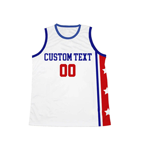 Camiseta de Baloncesto Personalizada para Equipos y Ligas, Parte Delantera Sólida con Impresión por Transferencia de Calor, Secado Rápido, Transpirable, 100% Poliéster - Product Image 1