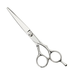 Ciseaux de coiffure professionnels durables en acier inoxydable, lame tranchante, pour droitiers, manche long en céramique, usage en salon, couleur rose - Product Image 4