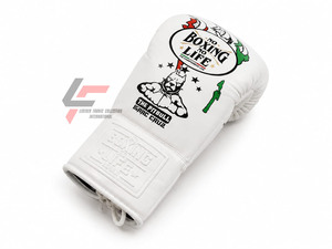 Derniers gants de boxe en cuir originaux, design unique Pit Bull, ligne Isaac Cruz Championship, No Boxing No Life, avec lacets. - Product Image 4