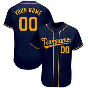 Maillot de baseball personnalisé pour homme, bleu marine, nom de l'équipe 00, impression sublimée, logo frontal, manches courtes, coupe classique, anti-humidité - Product Image 6