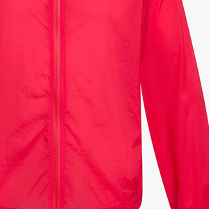 Veste de personnel unisexe rouge en micro-ripstop grande taille, légère, imperméable et coupe-vent, avec fermeture éclair intégrale et col montant - Product Image 3