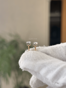 18k Gold 0.912ct Pear Cut Lab Grown Diamond Solitaire Stud <b>Earrings</b> Premium <b>Fine</b> Jewelry For Anniversary Wedding Bridal Gift - Product Image 4