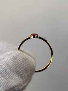 Anillo Minimalista de Rubí Rojo, Anillo de Compromiso de Rubí Rojo, Plata de Ley 925, Chapado en Oro de 14K, Anillo de Promesa de Aniversario, Anillo de Piedra de Nacimiento - Product Image 3