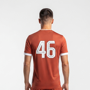 เสื้อฟุตบอลสั่งทำพิเศษสำหรับมืออาชีพ ผ้าโพลีเอสเตอร์ 100% เสื้อฟุตบอลแบบซับลิเมชั่น เสื้อฟุตบอลผู้ชายคอวีสั่งทำพิเศษ - Product Image 3