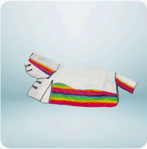 Polycotton rainbow mesh hybrid combo rug Horse Winter Wool <b>Canvas</b> Rug Turnout Horse Blanket Double buckle up straps on neck rug - Product Image 2