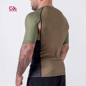 Customized Rashguard Comfortable Breathable Quick Dry <b>Compression</b> Clothing <b>Men</b> Rash Guard Spandex/Polyester Adult Size - Product Image 4