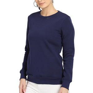 Sweat-shirt décontracté pour femme en coton 100% avec logo personnalisé sur le devant, manches longues, col rond, en molleton et sweat-shirt pour femme - Product Image 5