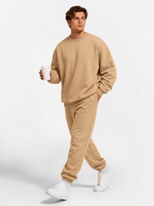 Unisex Casual Sweatsuit 2 Piece <b>Matching</b> <b>Set</b> Premium Crewneck Sweatshirt <b>Jogger</b> Pants Relaxed Everyday Comfort Wear - Product Image 2