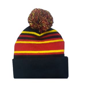 Gorro de invierno tejido personalizado profesional unisex de alta calidad y cálido con diseño de lazos bordados en 3D - Product Image 5