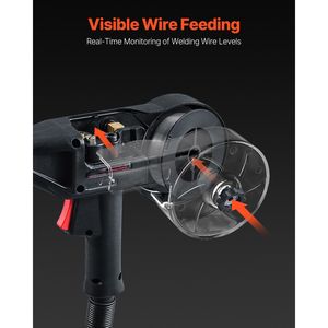 Pistola de soldadura de 200 amperios con cable de 10 pies para soldadoras MIG Weldpro (MLG200GDsv200 y MIG155GD) 0.030 y 0.035 - Product Image 3