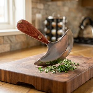 Couteau à pied de mouton avec manche en bois, lame en acier inoxydable d'épaisseur 0,6 mm pour le travail du bois - Product Image 4