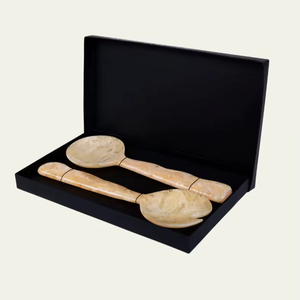 Utensilios de Cocina de Resina Multiusos, Duraderos y Ligeros, Aptos para Alimentos y Lavavajillas, Cuchara y Tenedor Hechos a Mano para el Hogar y Uso Diario - Product Image 1
