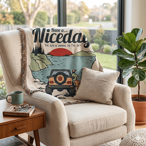 HYUGA Nouvelle couverture en coton polyvalente style bohème 172cm*122cm unisexe pour toutes les saisons, utilisable par temps froid/chaud, pour intérieur, camping, voyage - Product Image 5