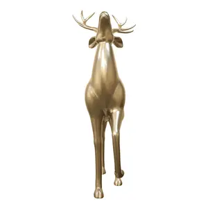 Estatua de Animal de Aluminio Chapada en Oro Hecha a Mano por Diseñador, Figura Elegante Moderna de Estilo Antiguo Pulido para Decoración del Hogar - Product Image 5