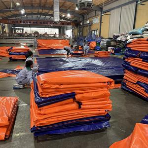 Bâche en PE bleue/orange, haute résistance, haute durabilité, imperméable, pour couvrir les marchandises, couleur et taille personnalisées, pour la construction - Product Image 2