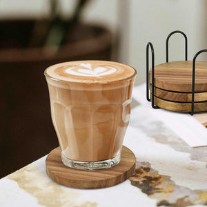 Juego de 6 Posavasos de Madera de Acacia con Soporte, Duraderos y Ecológicos, Protección para Mesa, para Uso en Interiores y Exteriores, por Smark Exports - Product Image 4