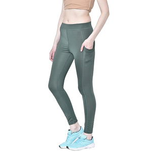 Leggings de maternité taille haute avec soutien de grossesse, panneau abdominal doux, tissu extensible sans couture, pour yoga et détente, de qualité supérieure - Product Image 4