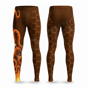 Leggings de compression ajustés pour hommes, imprimés sur mesure, respirants et confortables pour la course et le fitness - Product Image 5