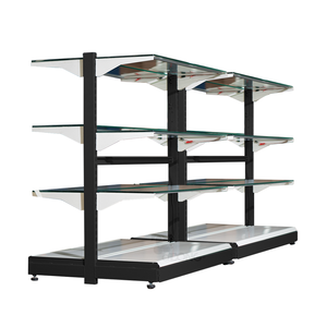 ADONG Freestanding Metal Display <b>Racks</b> with Powder Coated Finish LED Lighting Modern Style-Model A08 OEM Service - Product Image 1