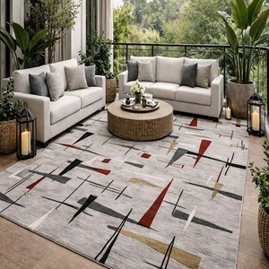 Alfombra Moderna Abstracta Geométrica Hecha a Mano, Alfombra Grande y Suave para Sala de Estar, Tapete Contemporáneo para Piso, Decoración del Hogar, Duradera y Elegante - Product Image 1