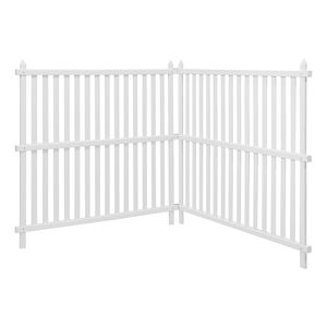 Paravent d'extérieur à 2 panneaux 48 x 48 pour climatiseur, avec 19,7 piquets de fixation au sol pour enclos d'équipement de piscine ou bande V - Product Image 1