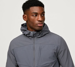 High Quality Custom Design Men's Breathable Windproof <b>Canvas</b> Windbreaker Jackets Zipper High Street for Outdoor Warm Casual - Product Image 6