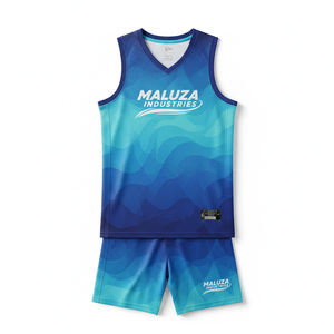 Basketball Uniform Set OEM Custom Logo Printing Breathable Jersey Shorts Team Sportswear Supplier - Product Image 1