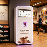 Distributeur automatique intelligent de boissons protéinées, 7 compartiments, système double chaud/froid avec distributeur de gobelets pour les lieux sportifs