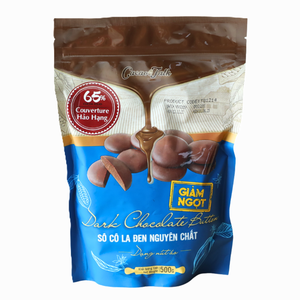 Factory Bulk Selling Pure Chocolate for Bakery Biscuits Real Dark Chocolate 65% Cocoa Button 1KG HALAL OEM/ODM Hot Good Price - Product Image 1
