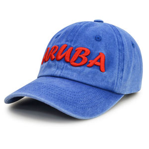 Gorra de Béisbol Rosa de Algodón con Logotipo de Aruba Bordado en el Panel Frontal, 6 Paneles, Unisex, Ajustable, Estilo Casual - Product Image 2