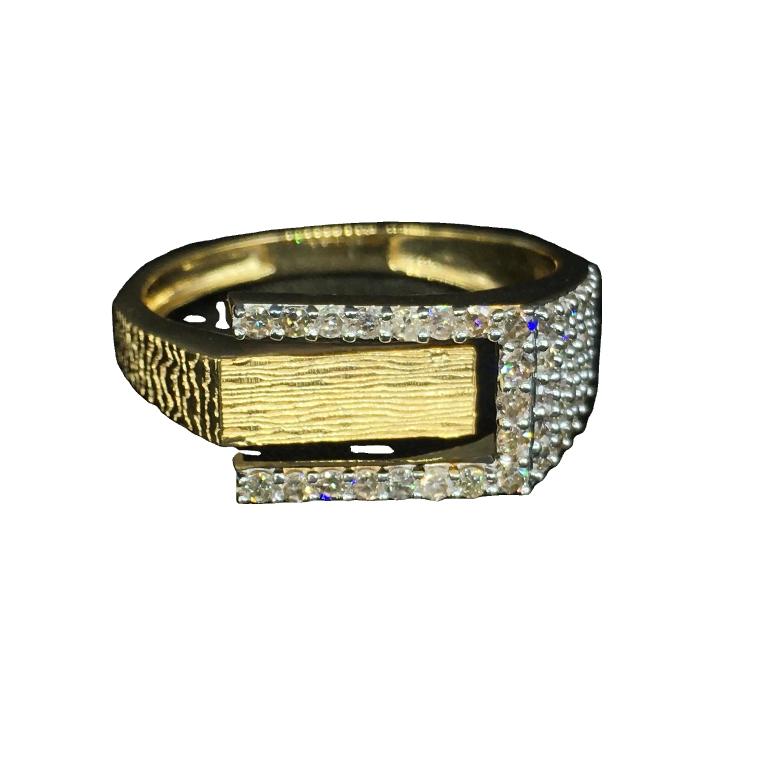 Мужское классическое кольцо с бриллиантом 10kt, круглое кольцо 0,63 карат