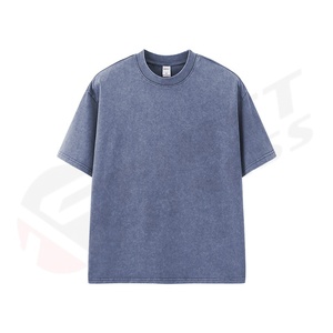 Camiseta Gris Lavada de Manga Corta de Satén Grueso con Gráficos Personalizados, Teñida en Prenda, Antiencogimiento, 280 g/m², para Hombre - Product Image 6