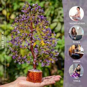 ALIZA AGATE EXPORTS ต้นคริสตัลอเมทิสต์ธรรมชาติ งานแฮนด์เมด ทนทาน สไตล์ศาสนา ของตกแต่งบ้าน ของขวัญสำหรับขายส่ง - Product Image 5