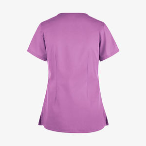Wholesale Unisex Knitted Short Sleeve Nursing <b>Scrub</b> <b>Top</b> with Custom Logo High Quality Breathable & Comfortable - Product Image 2
