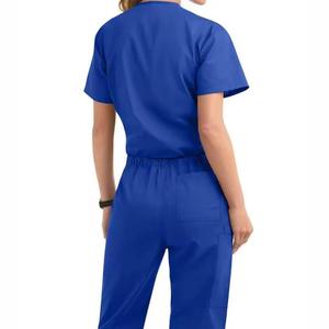 Navy Blue Nursing Scrub Nurse Uniform Wholesale Price Nursing Uniform OEM Service Quality Fabric Hospital Uniforms - Product Image 2