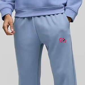 <b>Men</b> Baggy <b>Trousers</b> Loose Fit Sweatpants Streetwear Wide Leg 100% Cotton Fleece Lining <b>Elastic</b> Waist Custom Printing - Product Image 1