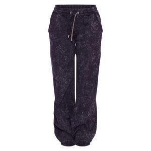 Pantalon de jogging décontracté pour homme en coton délavé foncé, taille élastique avec cordon de serrage, poches latérales, respirant, idéal pour l'automne - Product Image 5