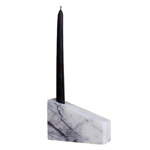 Candelabro Moderno de Mármol, Portavelas Elegante de Piedra, Adorno Minimalista para Mesa de Comedor, Regalo Ecológico para el Hogar - Product Image 1